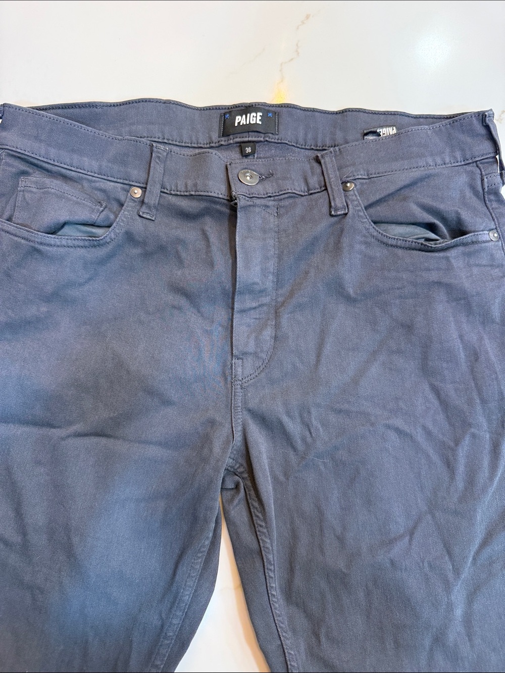 PAIGE Men's Slate Gray Jeans Lennox 36 Slim Jean